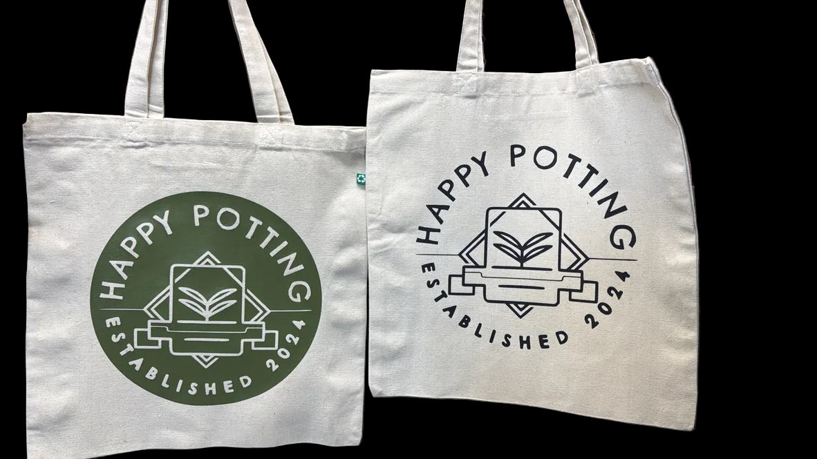 Happy Potting Canvas Tote Bags